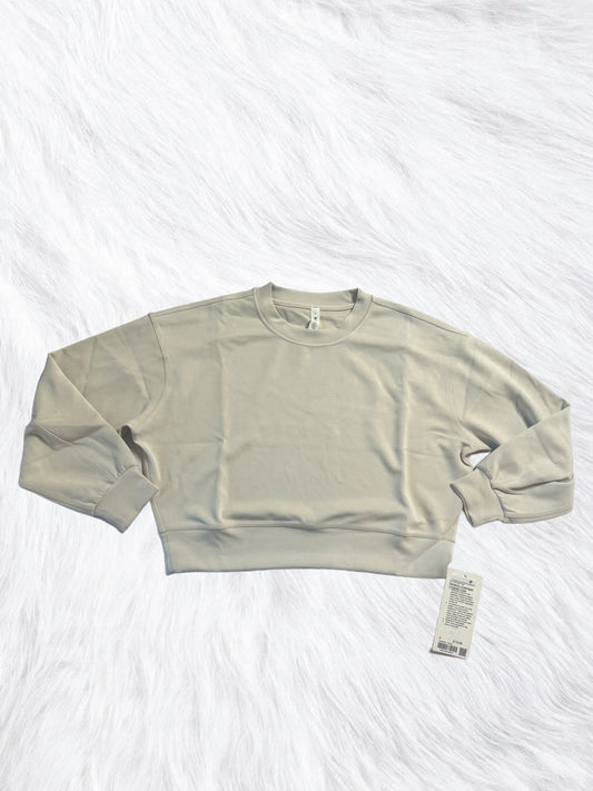 Perfectly Oversized Cropped Crew White Opal