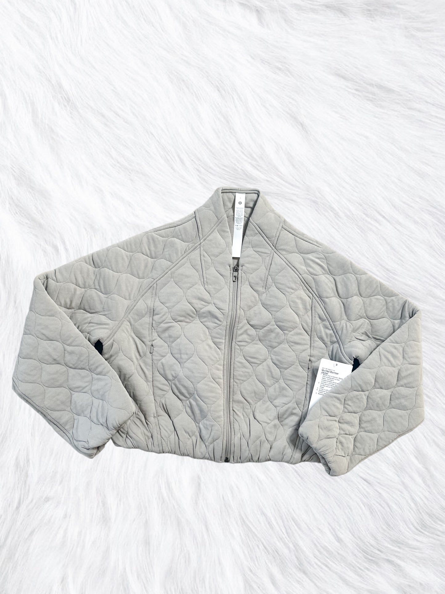 Quilted Bomber Jacket Riverstone