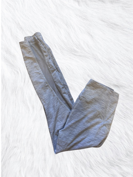 Train times high rise 25” leggings heathered ice grey alpine white size 6