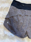 Speed up shorts 4” Heather Lux Multi Black / Graphite Grey size 6