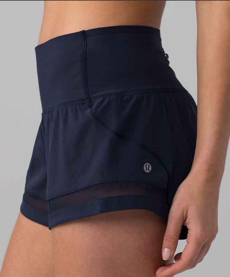 Pace perfect mesh shorts navy size 2