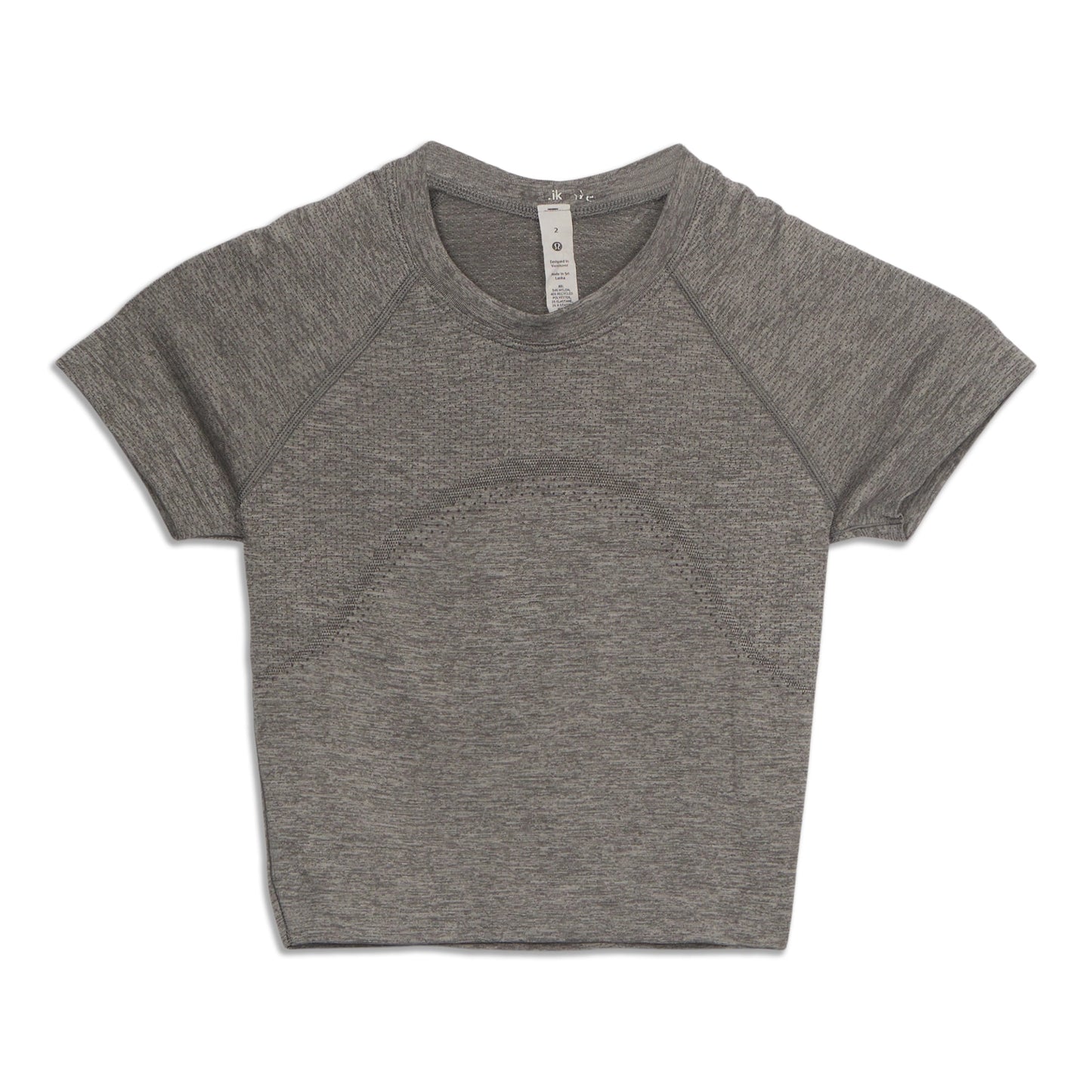 Swiftly Short Sleeve Cropped Slate