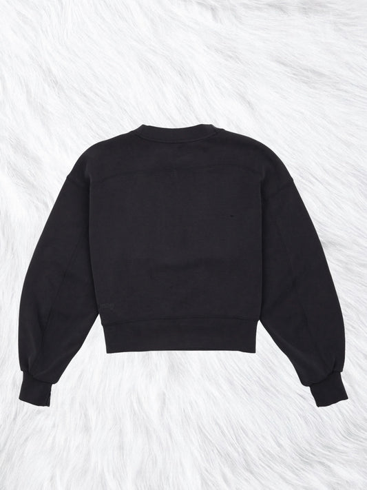 Perfectly Oversized Cropped Crew Black