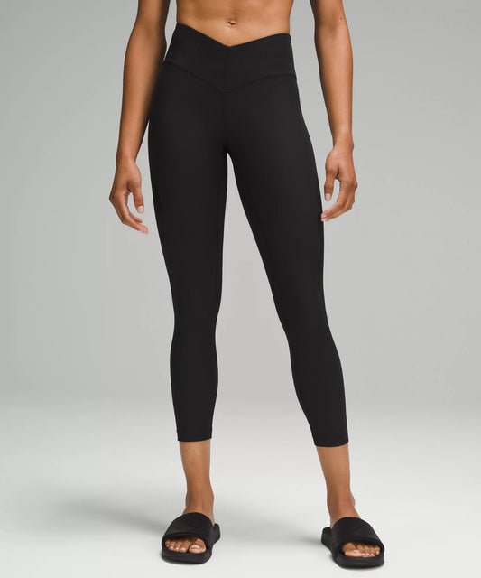 V-Waist Yoga Tights 25” Black