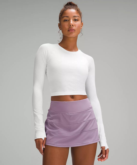 Swiftly Tech Cropped Long Sleeve White