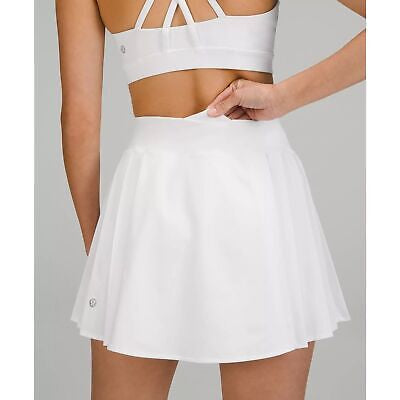 Side Pleat Tennis Skirt White