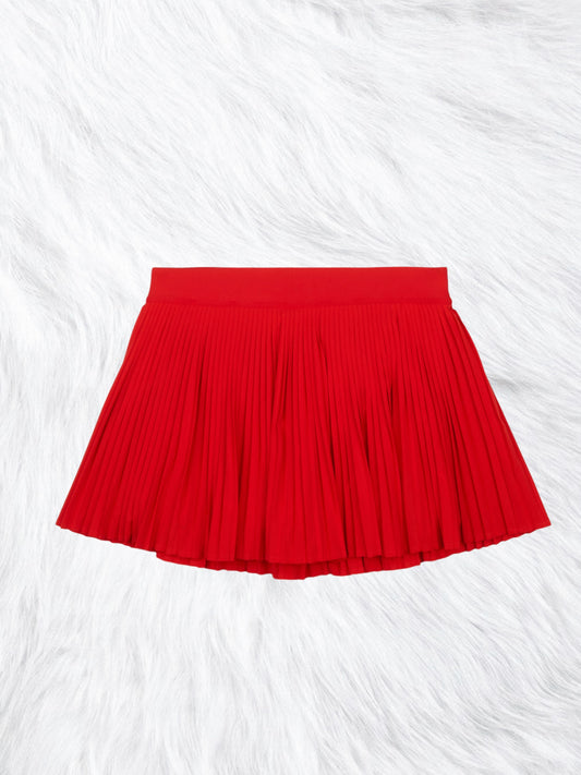 Varsity Pleated Tennis Skirt Hot Heat