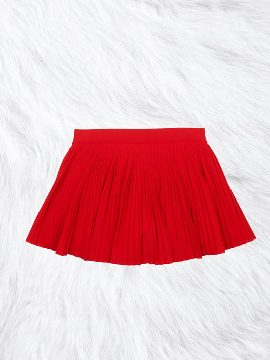 Varsity Pleated Tennis Skirt Hot Heat